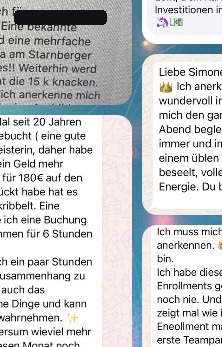 Anonymisierte WhatsApp-Erfahrung einer Teilnehmerin 4